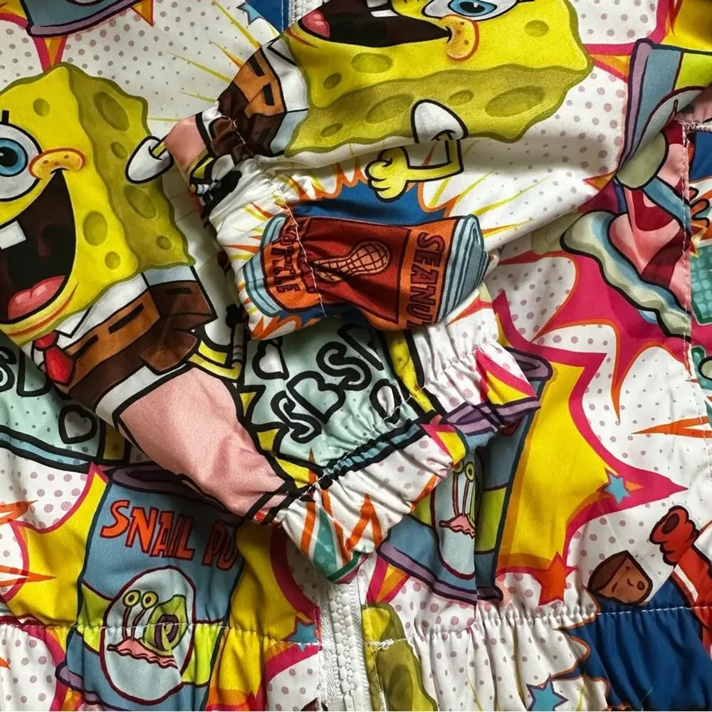 Member’s Only x Nickelodeon Kid’s SpongeBob Cartoon Windbreaker Jacket, Unisex 7